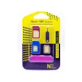 5 in 1 Nano SIM Card Adapter Kit Micro Standard Sim Card With Eject Pin Open Needle For iPhone Samsung Mobile Phone. 