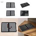 Diamond Gemstone Display Tray Multigrid Showcase Portable for Store Show white 70 grid. 