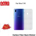 Vivo Y91 Ultra Thin Clear Slim Fit Transparent Carbon Fiber Film Phone Case Wrap Screen Protector 3D Back Skin Ultra Thin Protective Film Anti Scratch Back Sticker For Vivo Y91. 