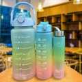 3 in 1 Water Bottle ( A Graded) Outdoor Travel Gym Fitness Jugs Student Portable Cup WIth Straw Drink Bottles motivation. 