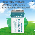 PUJIMAX 1pcs usb c 9v rechargeable battery type c 6f22 9v battery 1200mah 9v lithium battery charger for multimeter microphone. 