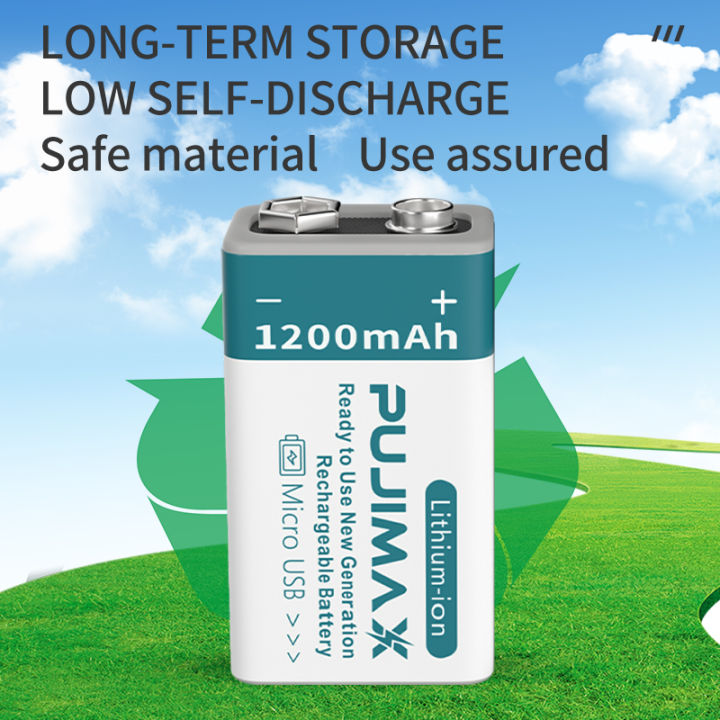 PUJIMAX%201pcs%20usb%20c%209v%20rechargeable%20battery%20type%20c%206f22%209v%20battery%201200mah%209v%20lithium%20battery%20charger%20for%20multimeter%20microphone%20-%20Image%208