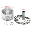 54MM Motorcycle Piston Ring 14MM Pin Ring Kit Piston Ring Gasket Kit for 138CC Horizontal Engine ATV Dirt Pit Bike. 