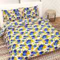 queen size bedsheet (6×5 feet) with 2 pillowcase (22×17 inches). 