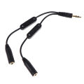 1 In 2 Out 3.5mm Male To Double Mono 3.5mm Female Headphone Y Splitter Cable Encounter. 