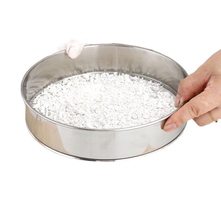 Round Screened Strainer Stainless Steel Flour Sieve Hand-Baking Pastry Kitchen Food Tools Tea Sugar Fine Mesh Sifter 15cm-30cm