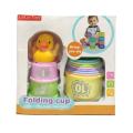 Folding & Stacking Cups with Duck for Kids (11 Pieces) - Baby Educational Nesting Toy by ZinZen. 