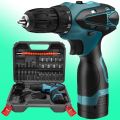 LIDUO Cordless Drill Driver 12V/21V/36V Power Screwdriver with LED Light, Compatible with Masonry & Plastic Surfaces. 