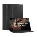 Samsung Galaxy Tab S8 Ultra 14.6 Inch 2022 Case Cover With Pen Holder - BLACK. 