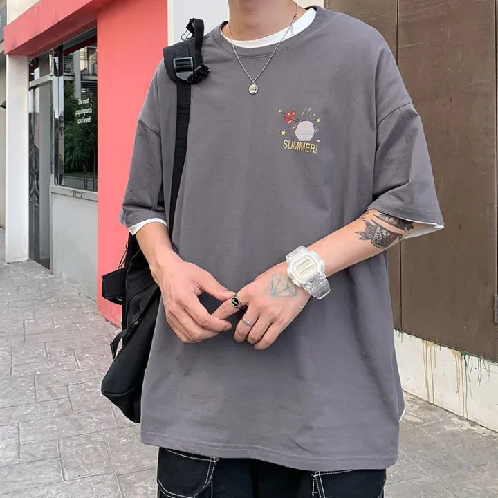 %5B48%20Hourly%20Delivery%20%5D%20Hong%20Kong%20Style%20Summer%20Pure%20Cotton%20T%20T-shirt%20Men's%20Loose%20Korean%20Style%20Trendy%20All-Matching%20Fashion%20Brand%20Top%20Clothes%20Casual%20Half%20Sleeve%20ins%20Short%20Sleeve%20Men%20-%20Image%208