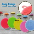 Multipurpose Kitchen Silicone Scrubber Non Stick Dishwashing Cleaning Sponge 5 Colors（5 Pieces）. 