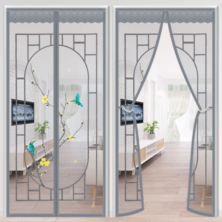 Kitchen Curtain Automatic Closing Magnetic Curtain Screen Mesh Self ...