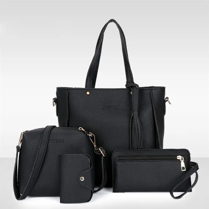 4PCS%20Handbag%20Set%20Ladies%20PU%20Leather%20Shoulder%20Bag%20Four-Piece%20Picture%20Mother%20Bag%20Single%20Shoulder%20Bag%20Handbag%20Queena%20-%20Image%203