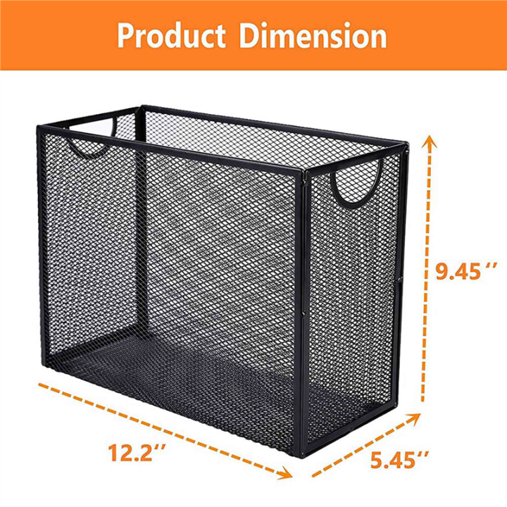 BRADOO%202X%20Hanging%20File%20Organizer%20Filing%20Box,Metal%20Mesh%20File%20Crate%20Desk%20Organizer%20Magazine%20Holder%20with%2010%20Hanging%20Folders%20-%20Image%206