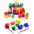 prank toys Lacing Beads Toy 25 Stringing Beads 3 Strings Educational Montessori Toys Toddler Crafts Autism Toys for Kids Preschool ChildrenParty Games Crafts. 