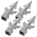 4 Pcs Premium Cast Aluminum Fence Finials Durable Metal Post Toppers Elegant Decorations Garden Fence Heads Gate Post. 