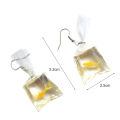 Creative Earrings Piercing Lovely Fish Water Bag Hook Earrings. 