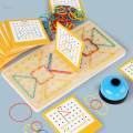 Rubber Band Geoboards Graphical Mathematical Toy for Preschool Children Kids. 