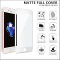 White matte screen protector tempered glass for iPhone 6, 6S, 7 & 8. 