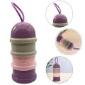 Portable Baby Food & Milk Powder Container 3 Separate Layers of Storage for Different Items. 