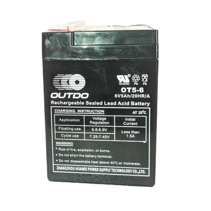 6V 5Ah 20Hr Type V Rechargeable Battery With 6 Month Warranty Used_In EMERGENCY LIGHT,SCALES
