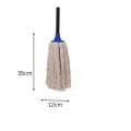 COTTON MOP 350G WITH 120CM PLASTIC COATED METAL HANDLE - FEATHER. 