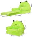 Frog Foldable Kids Sofa Flip Open Sofa Bed for Kids. 