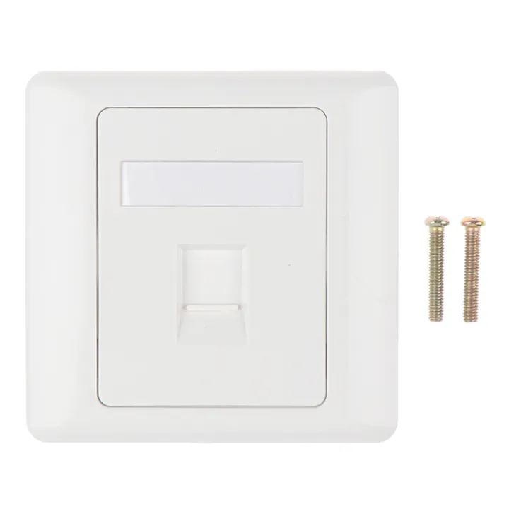 86 Type Single Port RJ45 Wall Flat Face Plate Ethernet Network Socket  Panel Encounter
