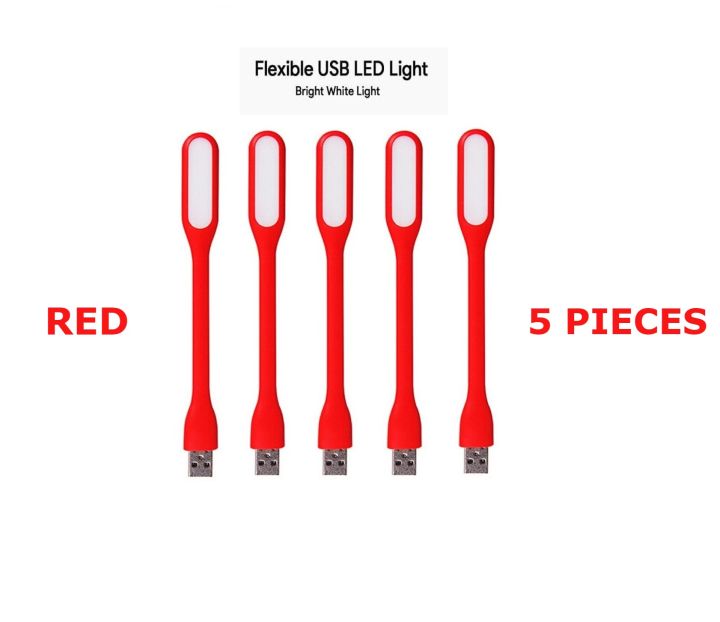 Portable Flexible USB LED Light 5 Pieces