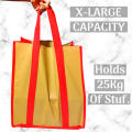 3 PCS 100% Non-Woven Reusable Grocery Shopping Bag Random Colour Eco-Friendly Foldable Sewing Cloth Tote Bags. 