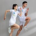 New Badminton Clothing Suit Quick-Drying Breathable Men's and Women's Table Tennis Dress Summer Short-Sleeved Tennis Team Sportswear. 