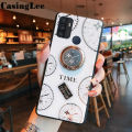 CasingLee For OPPO A53 case Navigation Magnetic Ring Holder Luxury Diamond clock Mirror Back  Cover OPPO A53 Phone cases cover Luxury with Lanyard. 