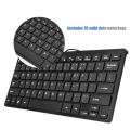 Keyboard Mini Keyboard K-1000 Wired Usb Mini Keyboard Black Color for computers / laptops / tablets. 