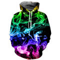New Trend Colorful Flame Hoodie 3d Sweatshirt Men And Women Hooded Loose Autumn And Winter Coat Street Clothing Jacket Hoodies. 