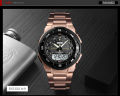 SKMEI Stainless Steel Dual Display Waterproof Watch For Men 1370. 