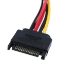 15Pin SATA male to double 4 pin molex female ide hdd power harddrive cable. 