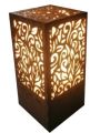 Wooden Table Lamp with Creative Laser Cut Design, Light box. 