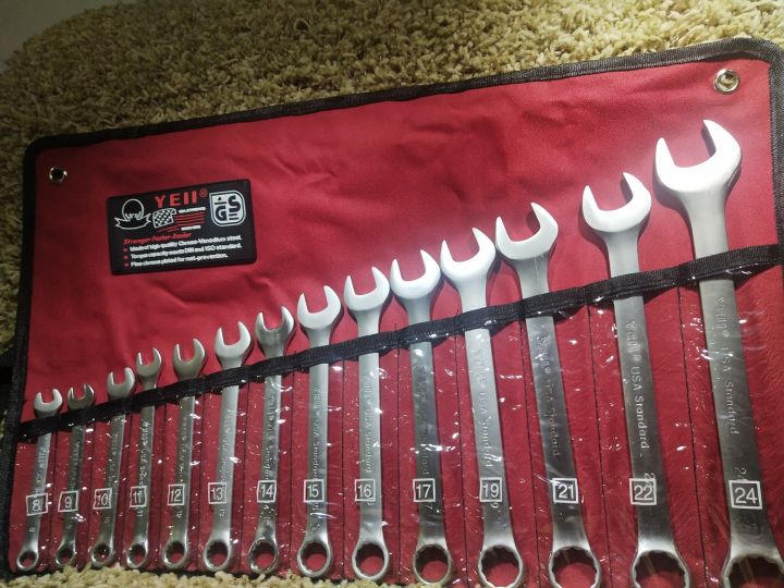 14pcs Combination Wrench Spanner Set YEII USA Standard 8-24mm