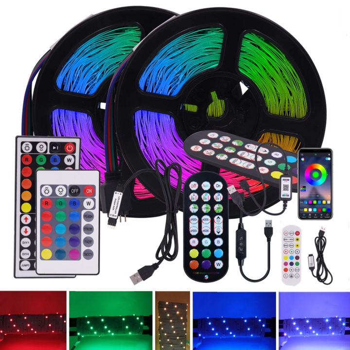 5m 10m 15m Led Strip Usb Bluetooth Rgb 5050 5v Flexible Led Lamp Tape ...