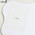Monja 3D Nail Art Stickers Embossed Yellow Flowers Bee Nail Decals Relief Self-adhesive Nail Sliders Engrave DIY Nail Art Decoration. 