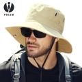 Prism New Fashion Summer Bucket Hat Cowboy Men Outdoor Fishing Hiking Beach Hats Mesh Breathable Anti UV Sun Cap Large Wide Brim 60CM. 