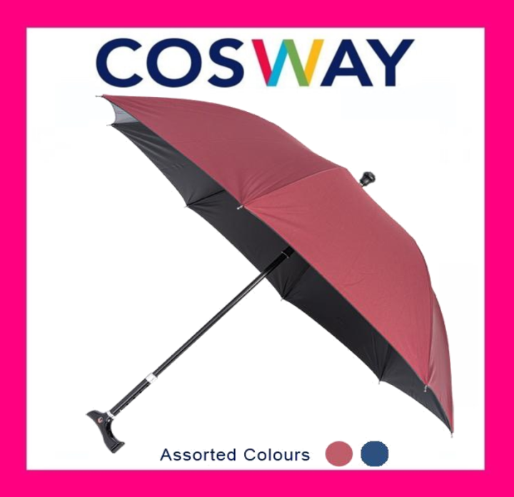 [Ready Stock] Cosway 2-in-1 Umbrella cum Adjustable Walking Stick