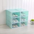 ZDEPT.Thickened transparent shoe box Set of 6 Plastic shoe storage box Flip drawer style Shoe box. 