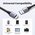 UGREEN Micro USB 3.0 Cable, USB 3.0 A to Micro B Cord Nylon Braided External Hard Drive Cable for Samsung Galaxy S5, Note 3/Pro 12.2, Western Digital, Toshiba. 