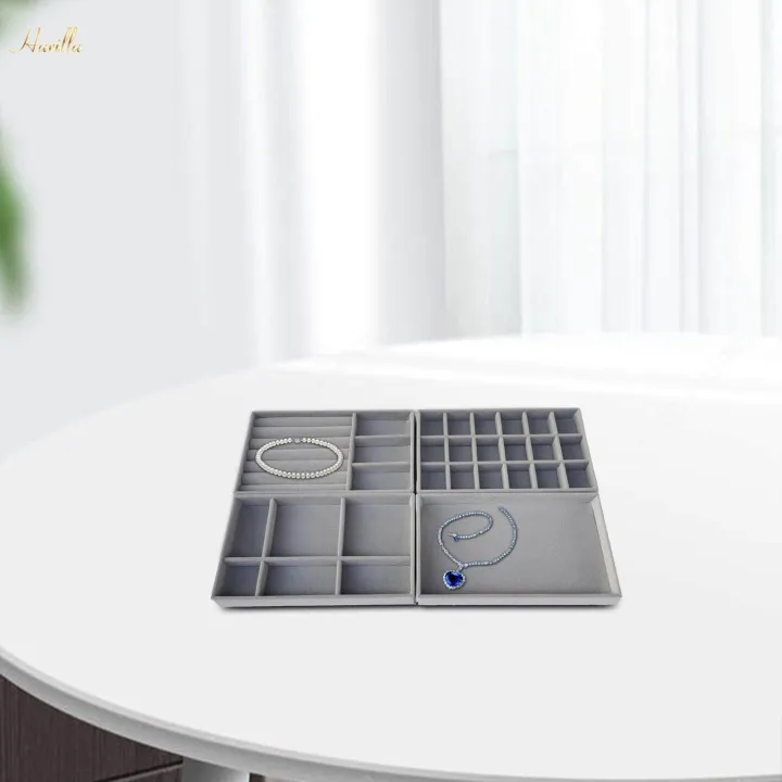 4%20Pieces%20Jewelry%20Trays%20Organizer,%20Insert%20Divider%20Durable%20Display%20Case%20Storage%20Container%20Holder%20for%20-%20Image%205