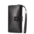 【BestGO】Royal Bagger Long Wallet Purse For Men Genuine Cow Leather Fashion Clutch Bags Multifunction Handbag Business. 
