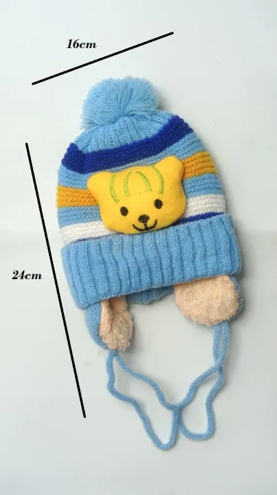 Baby%20Wool%20Cap/%20Baby%20Kids%20Winter%20Hat%20Toddler/%20Girls%20Boys%20Woolen%20Cap/%20Soft%20Warm%20Velvet%20Fur%20Knitted%20Hat%20Stylish%20Design/%20Cap%20with%20Ear%20Warmer%20-%20Image%203