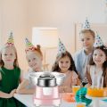 Cotton Candy Machine, Electric Cotton Candy Maker, EU Plug Blue. 