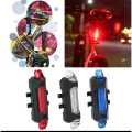 Bicycle Light Waterproof Rear Tail Light LED USB Rechargeable Mountain Bike Cycling Light Taillamp Safety Warning Light. 