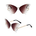 Gradient Colour Butterfly Sunglasses Oversized Large Frame Trendy Fashion Sunglasses Women's Stylish Gradient Sunglasses for Outdoor Casual Wear Fashion Accessory Eye Safety Female Audience. 